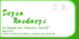 dezso moskoczi business card